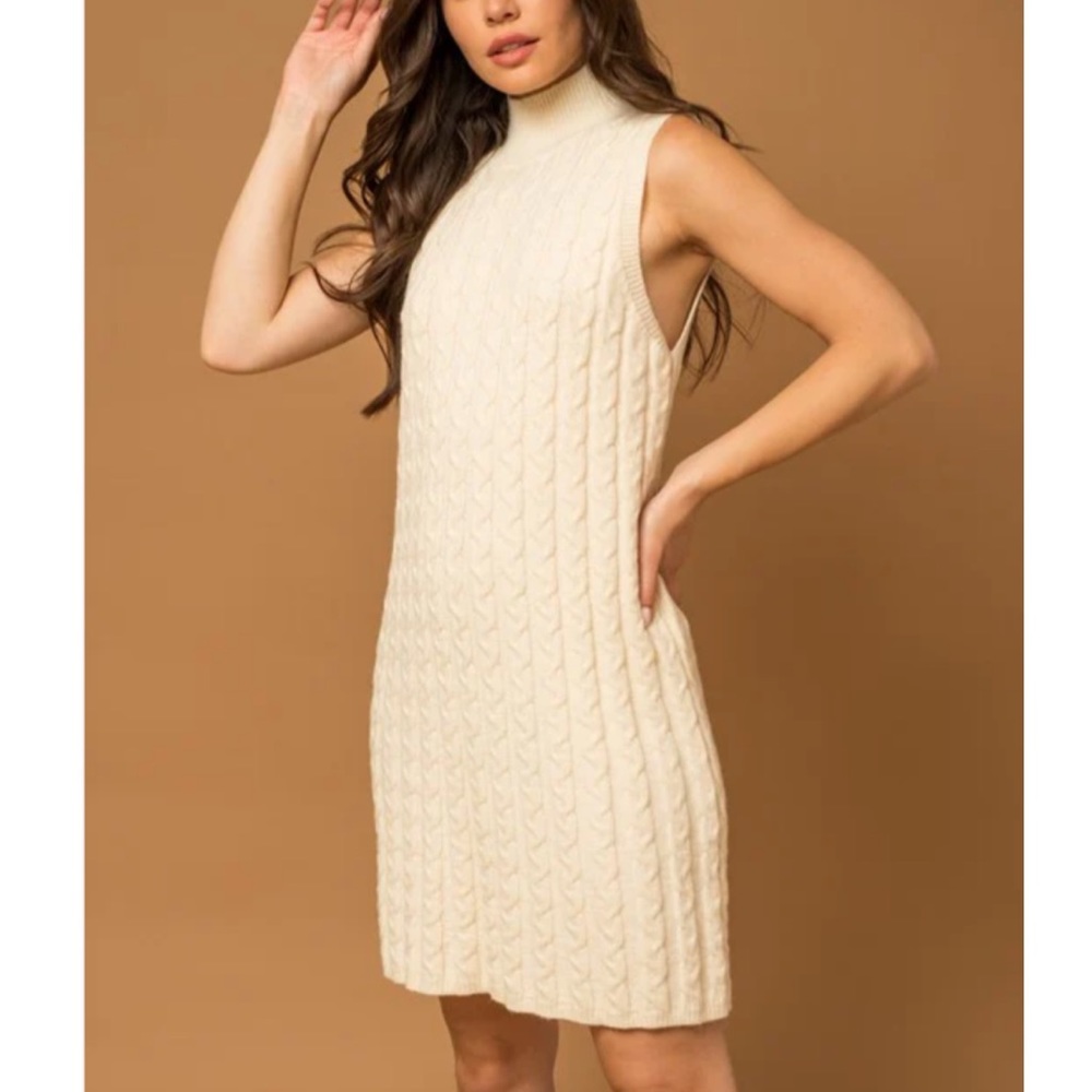 Entro Cable Knit Sweater Dress